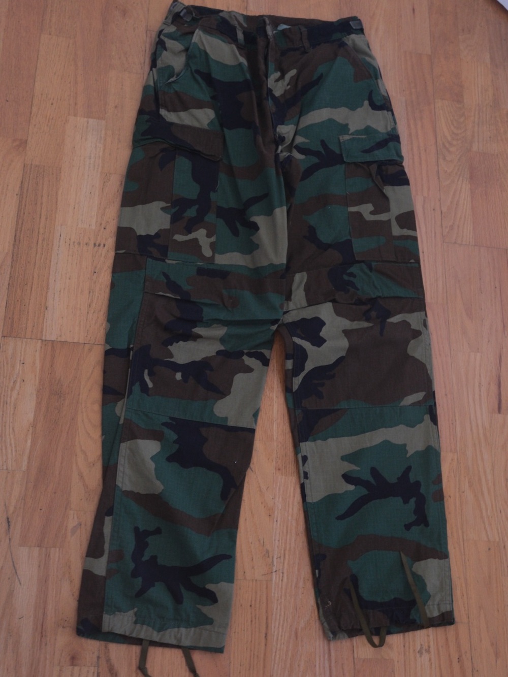 Men's Camo Cargo Pants - Olive/Green